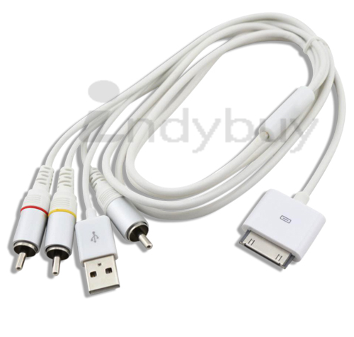 SANOXY TV RCA Video Composite AV Cable +USB for iPad 2/3